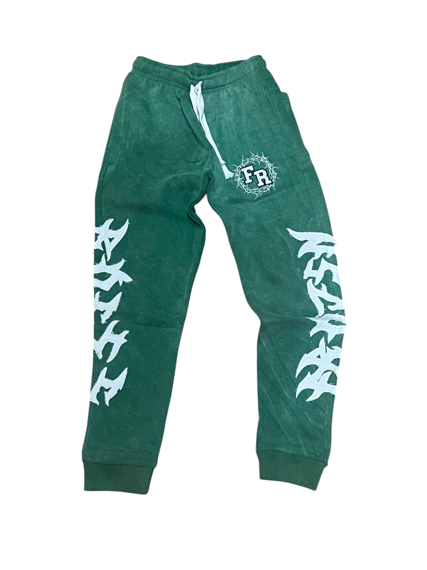 “Kids FR Thorn Racer (Amazon Green)”washed sweatpants