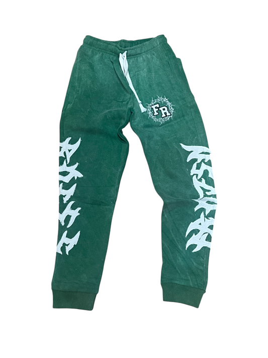 “FR Thorn Racer (Amazon Green)”washed sweatpants