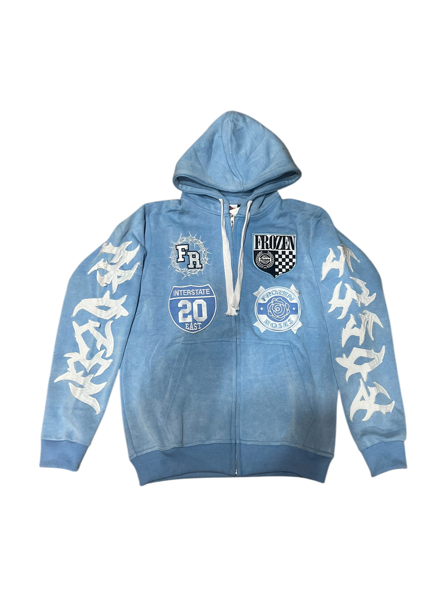 “FR Thorn Racer(Baby Blue)” washed hoodie