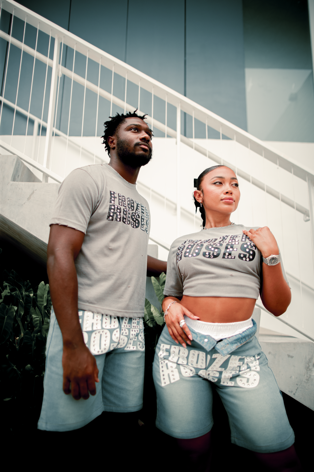 Frozen Roses “Iced” Crop Tee