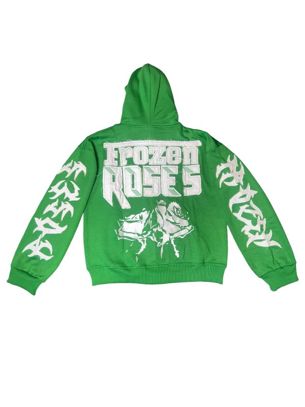 “FR Thorn Racer (Green)” Oversized Zip Up Hoodie