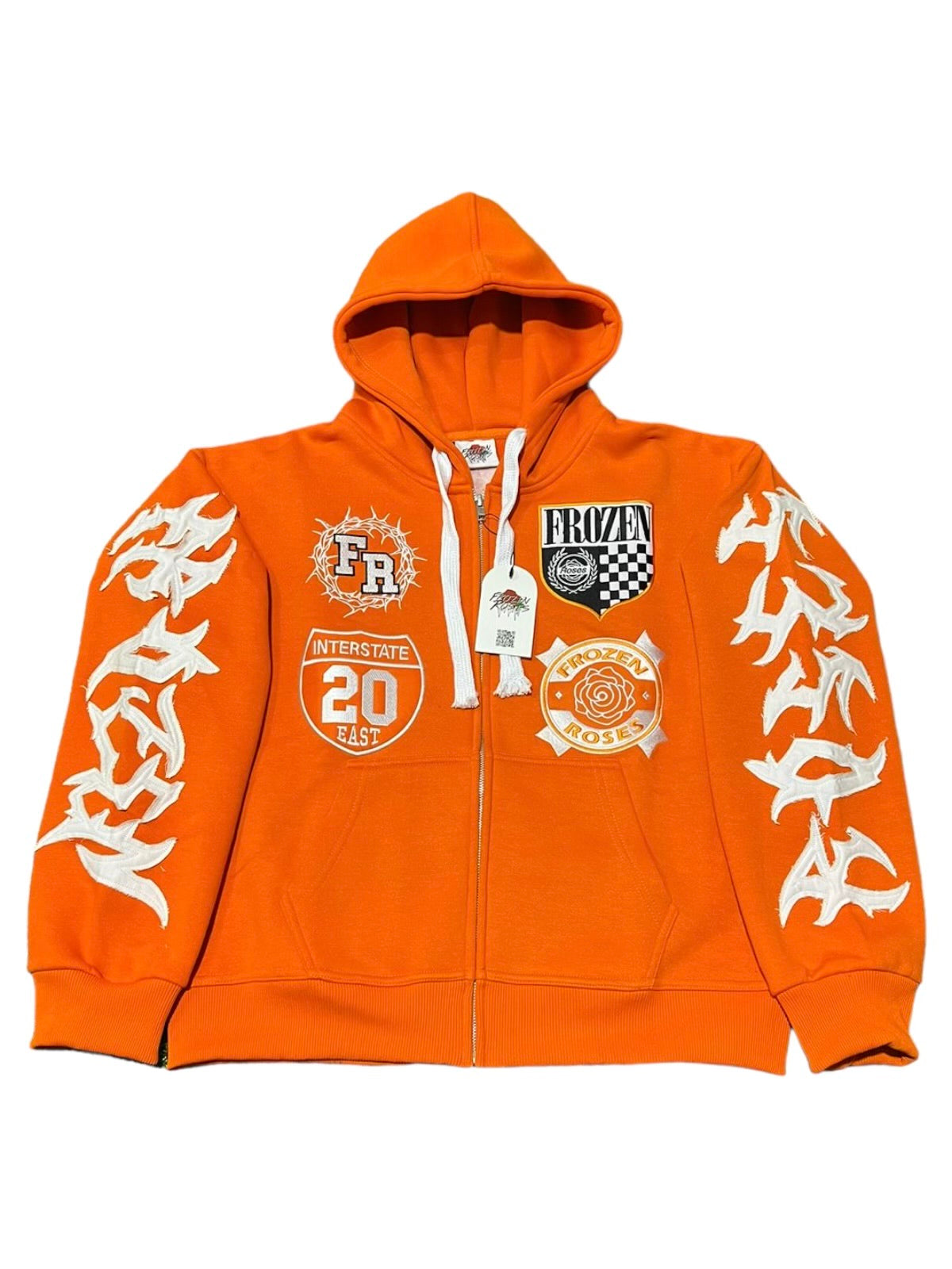 “FR Thorn Racer (Orange)” Oversized Zip Up Hoodie