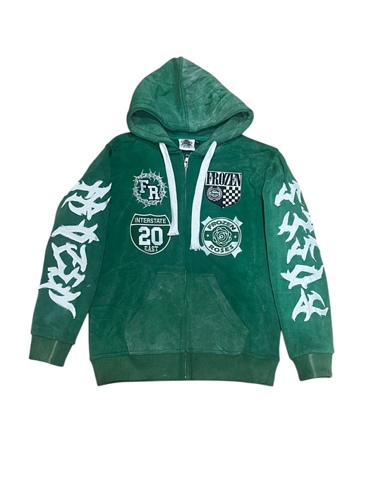 “FR Thorn Racer (Amazon Green)”washed hoodie