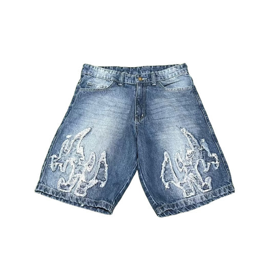 “FR Distress Denim Jean Shorts