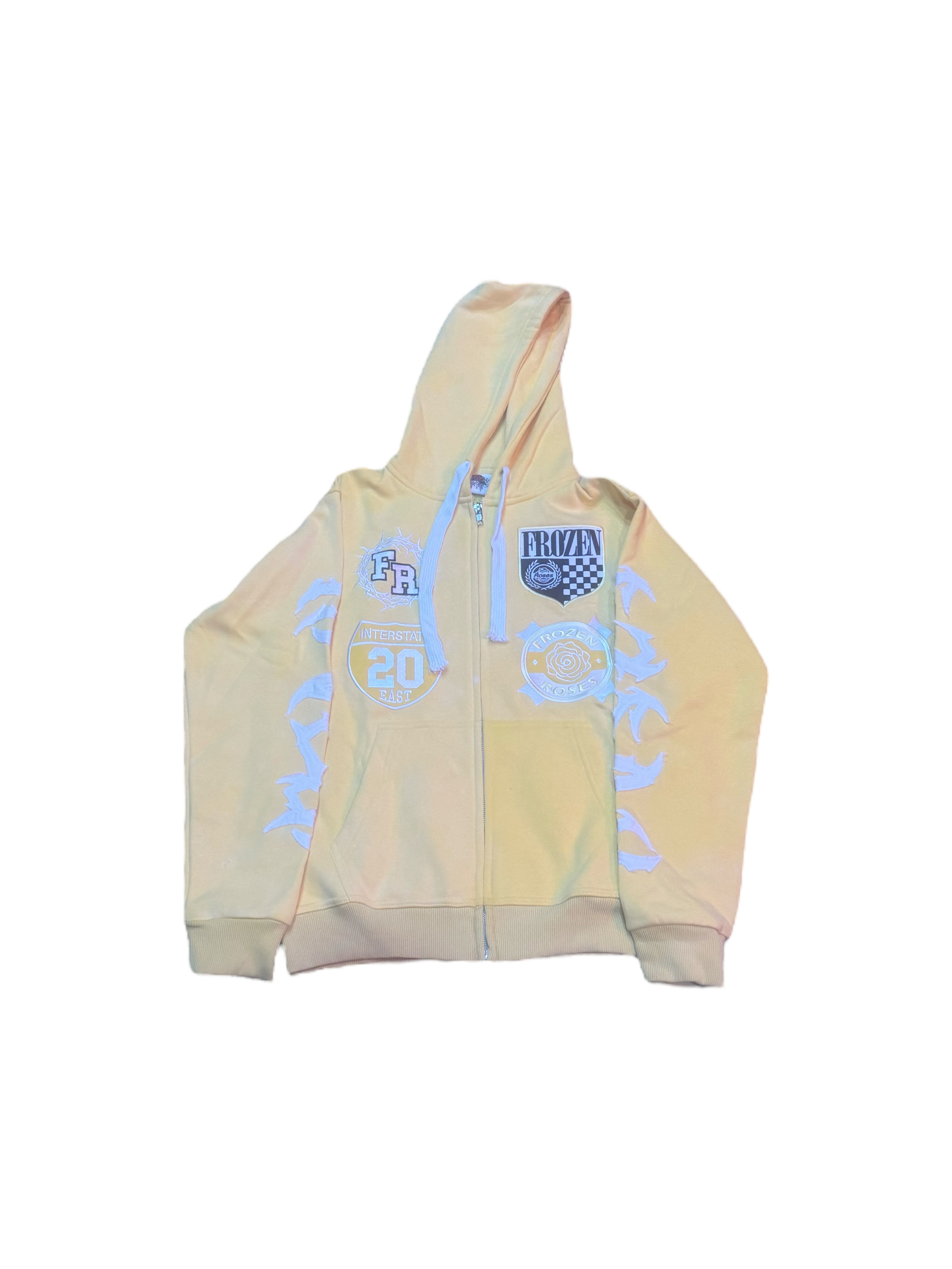 “Fr Thorn Racer(yellow)” washed Hoodie