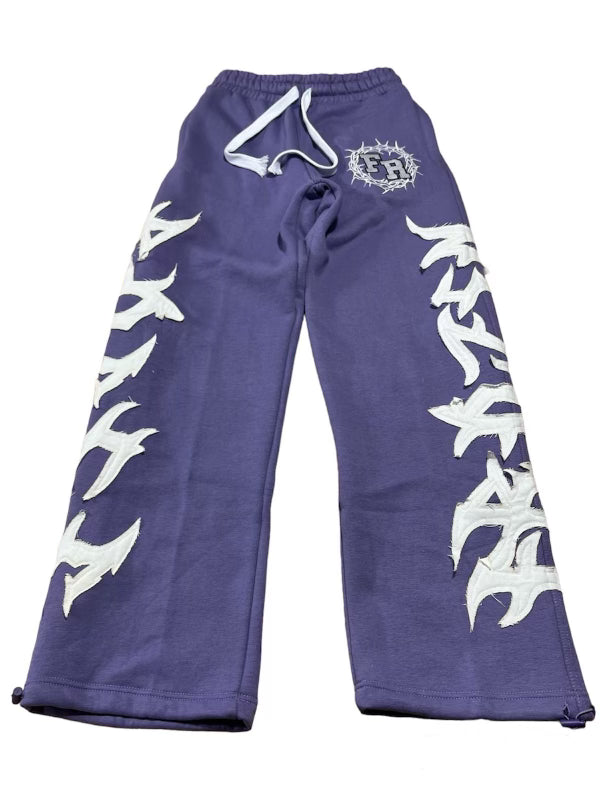 “FR Thorn Racer (Light Purple)” Oversized Adjustable Sweats