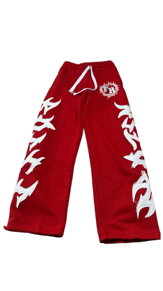 “FR Thorn Racer (Red)”Oversized Adjustable Sweats